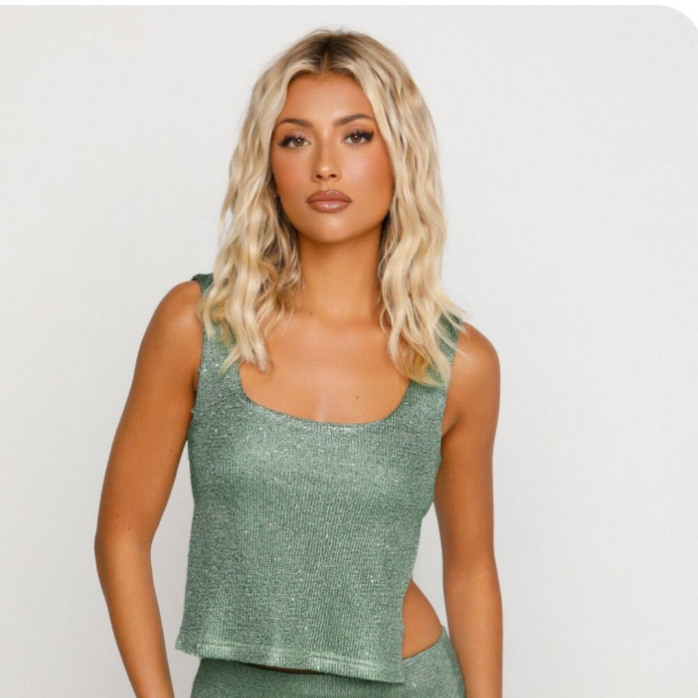 NWT Tiger Mist Frost Moss Green Top - Picture 2 of 5